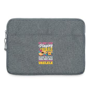 Wife Mom Ukulele Legend Lustiger Muttertag - Laptoptasche 15" - Grau meliert - Vorne