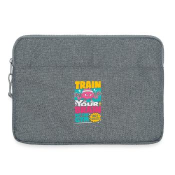 Train Your Brain Gym Motivation - Laptoptasche 15" - Grau meliert - Vorne
