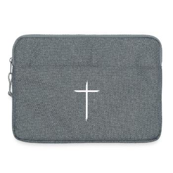 Brush Cross Cross White - Laptop bag 15" - heather grey - Front