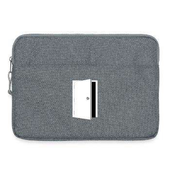 door - Safe door black-white - Laptop bag 15" - heather grey - Front