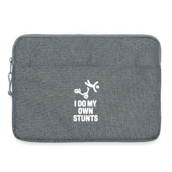 I do my own stunts stunt Scooter Roller Tretroller - Laptoptasche 15" - Grau meliert - Vorne