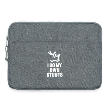 Fun treadmill training, I do my own stunts - Laptop bag 15" - heather grey - Front