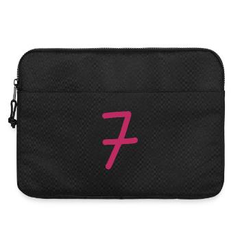 7 Number seven pink number birthday - Laptop bag 15" - black - Front