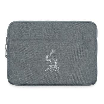 Renos de Navidad - Christmas Reindeer - Laptop bag 15" - heather grey - Front