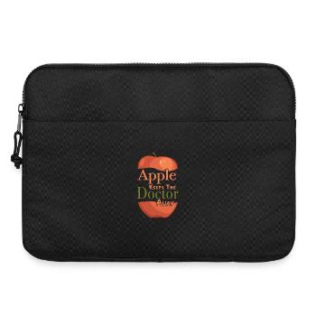 An apple a day keeps the doctor away - Laptop bag 15" - black - Front