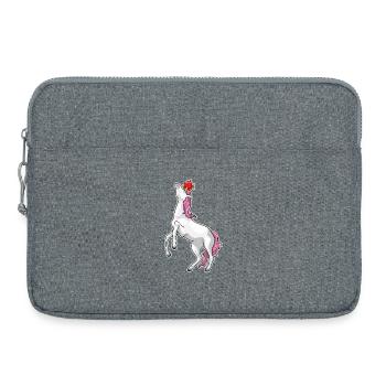 Unicorn Apple - Laptop bag 15" - heather grey - Front