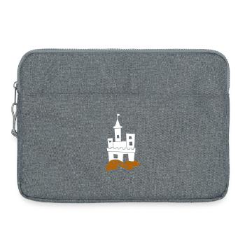 Burgherr Hausbesitzer Märchen Burg Schloss Illu - Laptoptasche 15" - Grau meliert - Vorne