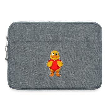 Cœur de canard - Sacoche pour ordinateur portable 15 pouces - gris chiné - Devant