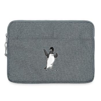 Chant du micro Penguin Singer - Sacoche pour ordinateur portable 15 pouces - gris chiné - Devant