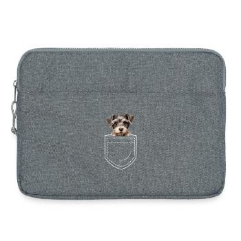 Dog Miniature Schnauzer - Laptop bag 15" - heather grey - Front