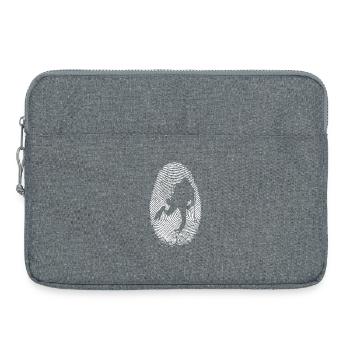 Fingerabdruckrettung: Helping Hand Silhouette - Laptoptasche 15" - Grau meliert - Vorne
