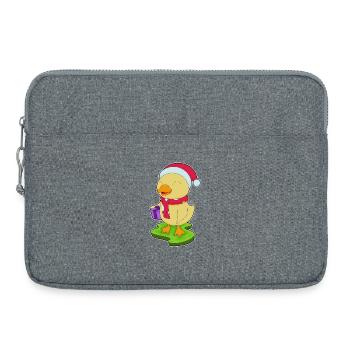 Forfait de Noël Canard - Sacoche pour ordinateur portable 15 pouces - gris chiné - Devant