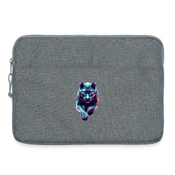 Blue Panther Geometric Origami 3D - Laptop bag 15" - heather grey - Front