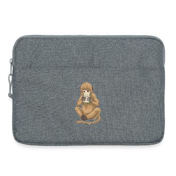 Affe Sandwich - Laptoptasche 15" - Grau meliert - Vorne