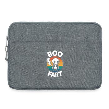 Squelette qui pète – Halloween drôle - Sacoche pour ordinateur portable 15 pouces - gris chiné - Devant
