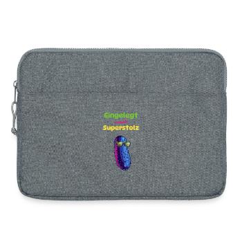 Eingelegt und Superstolz - Laptoptasche 15" - Grau meliert - Vorne