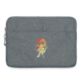 Petit joueur de football - Sacoche pour ordinateur portable 15 pouces - gris chiné - Devant