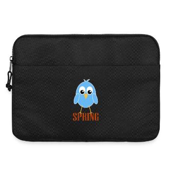 Oiseau printanier mignon avec de grands yeux - Sacoche pour ordinateur portable 15 pouces - noir - Devant