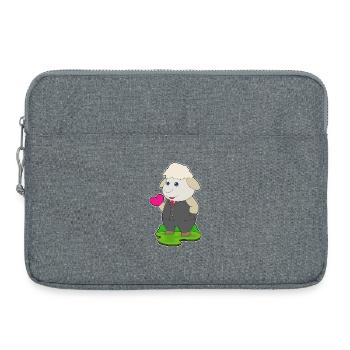 Schaf Bräutigam Anzug Hochzeit - Laptoptasche 15" - Grau meliert - Vorne