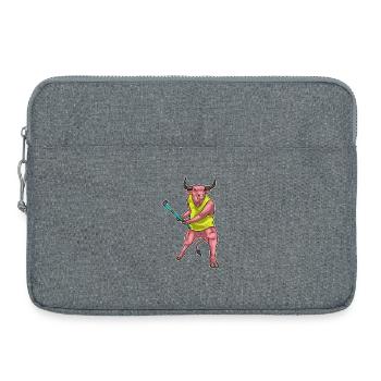 Stier Feldhockey Hockeyschläger - Laptoptasche 15" - Grau meliert - Vorne