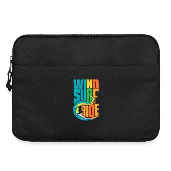 Farbenfrohe Windsurf-Ride-Action-Kunst - Lebendige Gewässer - Laptoptasche 15" - Schwarz - Vorne