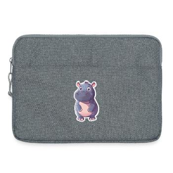 Hippopotame - Sacoche pour ordinateur portable 15 pouces - gris chiné - Devant
