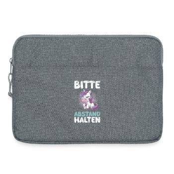 Mallorca BITTE ABSTAND HALTEN Anti Flirt Lustig - Laptoptasche 15" - Grau meliert - Vorne