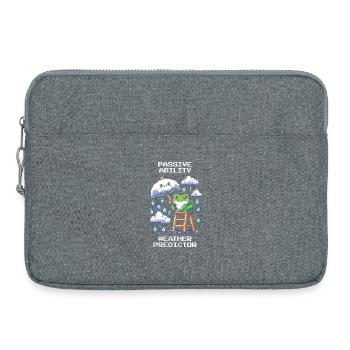 Passive Fähigkeit: Wetterorakel | Wetterfrosch - Laptoptasche 15" - Grau meliert - Vorne