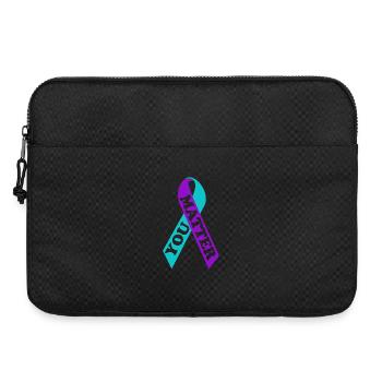 Ruban de sensibilisation au suicide YOU MATTER - Sacoche pour ordinateur portable 15 pouces - noir - Devant