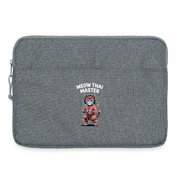 Meow Thai Meister - Laptoptasche 15" - Grau meliert - Vorne