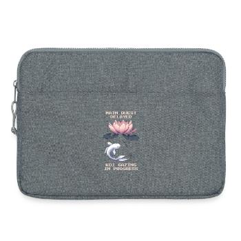Quête principale retardée | Koi Viewing Zen Pond - Sacoche pour ordinateur portable 15 pouces - gris chiné - Devant