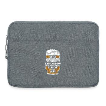 Bouteille de week-end ou verre/bière Dicton - Sacoche pour ordinateur portable 15 pouces - gris chiné - Devant