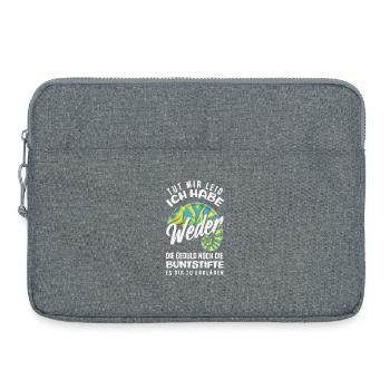 Weder Geduld noch Buntstifte – Sarkasmus - Laptoptasche 15" - Grau meliert - Vorne