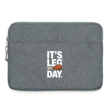 It's Leg Day Gym Cheat Day Bein Training Fitness - Laptop bag 15" - heather grey - Front
