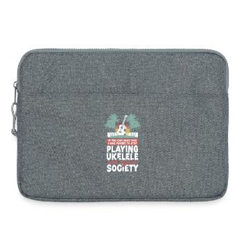 Ukulélé hawaïen ukélé si vous le pouvez - Sacoche pour ordinateur portable 15 pouces - gris chiné - Devant