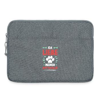 Ich liebe meinen Rottweiler - Laptoptasche 15" - Grau meliert - Vorne