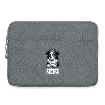 Avant que vous ne demandiez : Border Collie, Chien de Troupeau, Chien Collie - Sacoche pour ordinateur portable 15 pouces - gris chiné - Devant