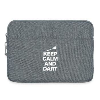 KEEP CALM AND PLAY DARTS! WEISS 180 DARTSPORT - Laptoptasche 15" - Grau meliert - Vorne