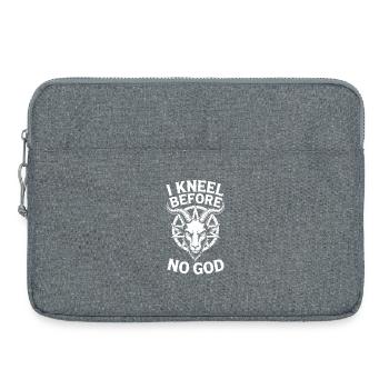 No God Before Goat Emblem - Laptop bag 15" - heather grey - Front