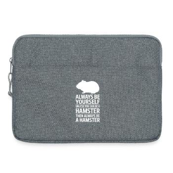 Dictons de hamster Cadeau drôle de hamster - Sacoche pour ordinateur portable 15 pouces - gris chiné - Devant