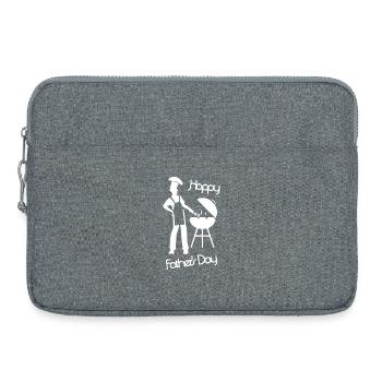 Bonne fête des pères - Grill blanc - Sacoche pour ordinateur portable 15 pouces - gris chiné - Devant