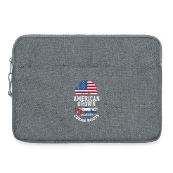 Cuba Pride & Home - Design du drapeau de Cuba - Sacoche pour ordinateur portable 15 pouces - gris chiné - Devant