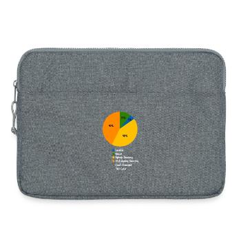 Lustiger Hip-Hop-Tanz, Pie-Chart, Straßentanz-Humor - Laptoptasche 15" - Grau meliert - Vorne