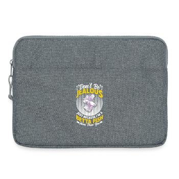 Aquarium Siamois Poisson Combattant Maman Aquariophile - Sacoche pour ordinateur portable 15 pouces - gris chiné - Devant