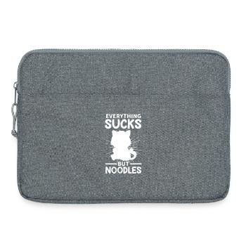 Alles ist, außer Nudeln Katze - Laptoptasche 15" - Grau meliert - Vorne