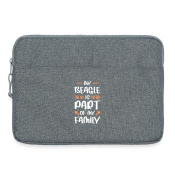 Mein Beagle – Teil der Familie - Laptoptasche 15" - Grau meliert - Vorne