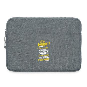 Le vent souffle offshore c'est mort - Sacoche pour ordinateur portable 15 pouces - gris chiné - Devant