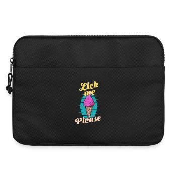 Lèche-moi s’il te plaît Eis Cream Art rétro drôle - Sacoche pour ordinateur portable 15 pouces - noir - Devant