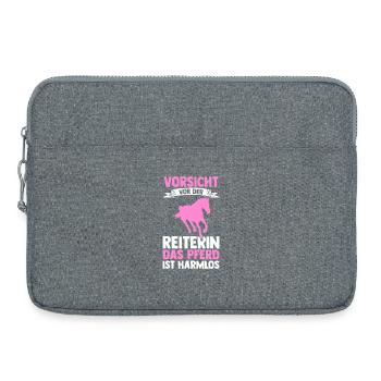 Reiten Pferdeliebhaber Reiterhof Pferde - Laptoptasche 15" - Grau meliert - Vorne