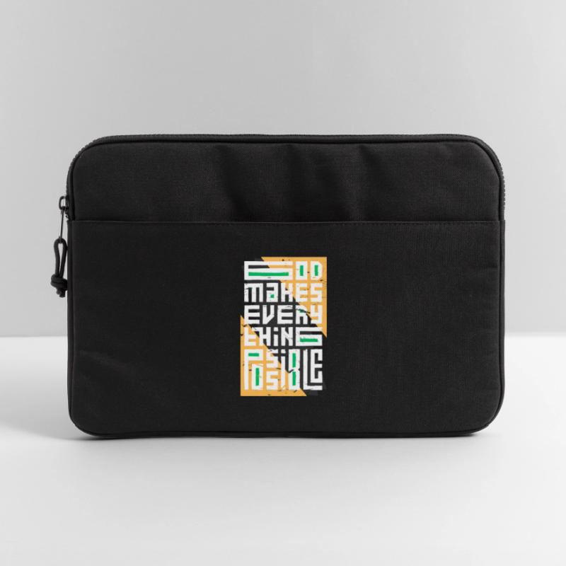 God Makes Everything Possible Laptop bag 15"